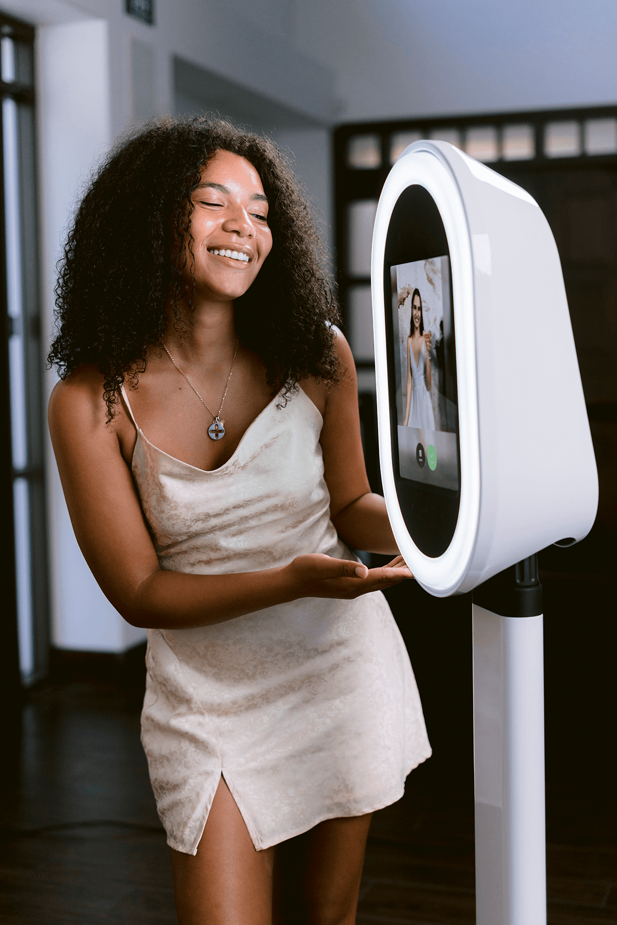 Our modern open-air photo booth setup